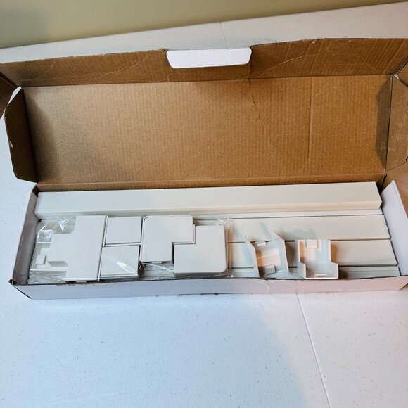 Cable Concealer Kit White Cord Cover For Wall Mounted TV Computer Cord Hider - Picture 2 of 6